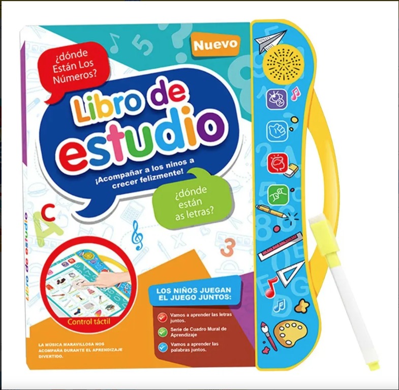 LIBRO INTERACTIVO INFANTIL - LIBRO DE ESTUDIO +3
