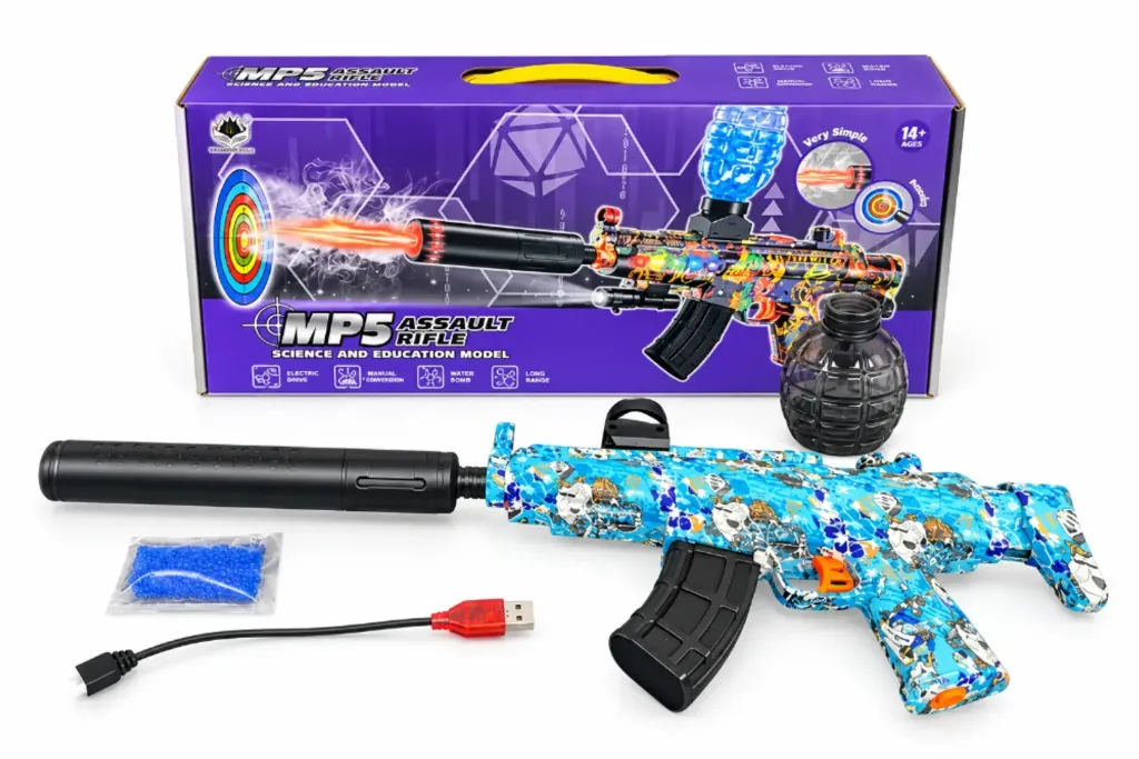 PISTOLA DE HIDROGEL MP5 RECARGABLE AUTOMATICA
