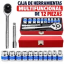 JUEGO SET DE RATCHET 1/2 EXTENSOR 12 PCS