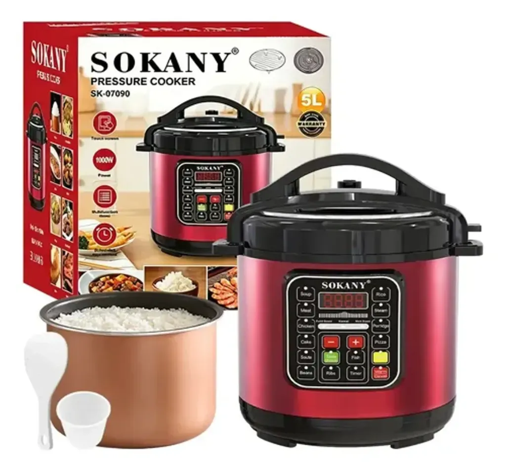 OLLA A PRESION ELECTRICA MULTIFUNCIONAL SOKANY 5L