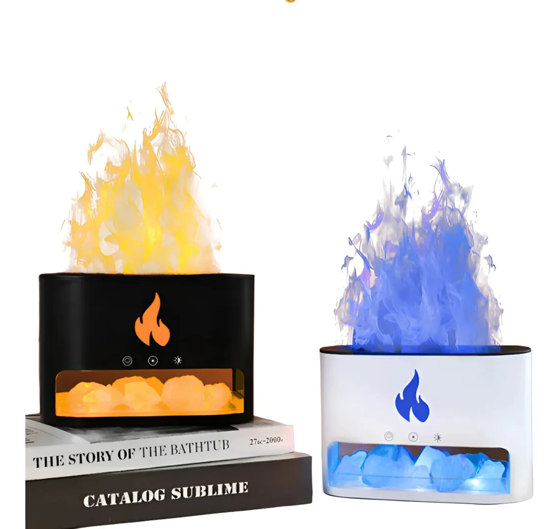 HUMIDIFICADOR DIFUSOR DE AROMAS LUZ LED LLAMAS