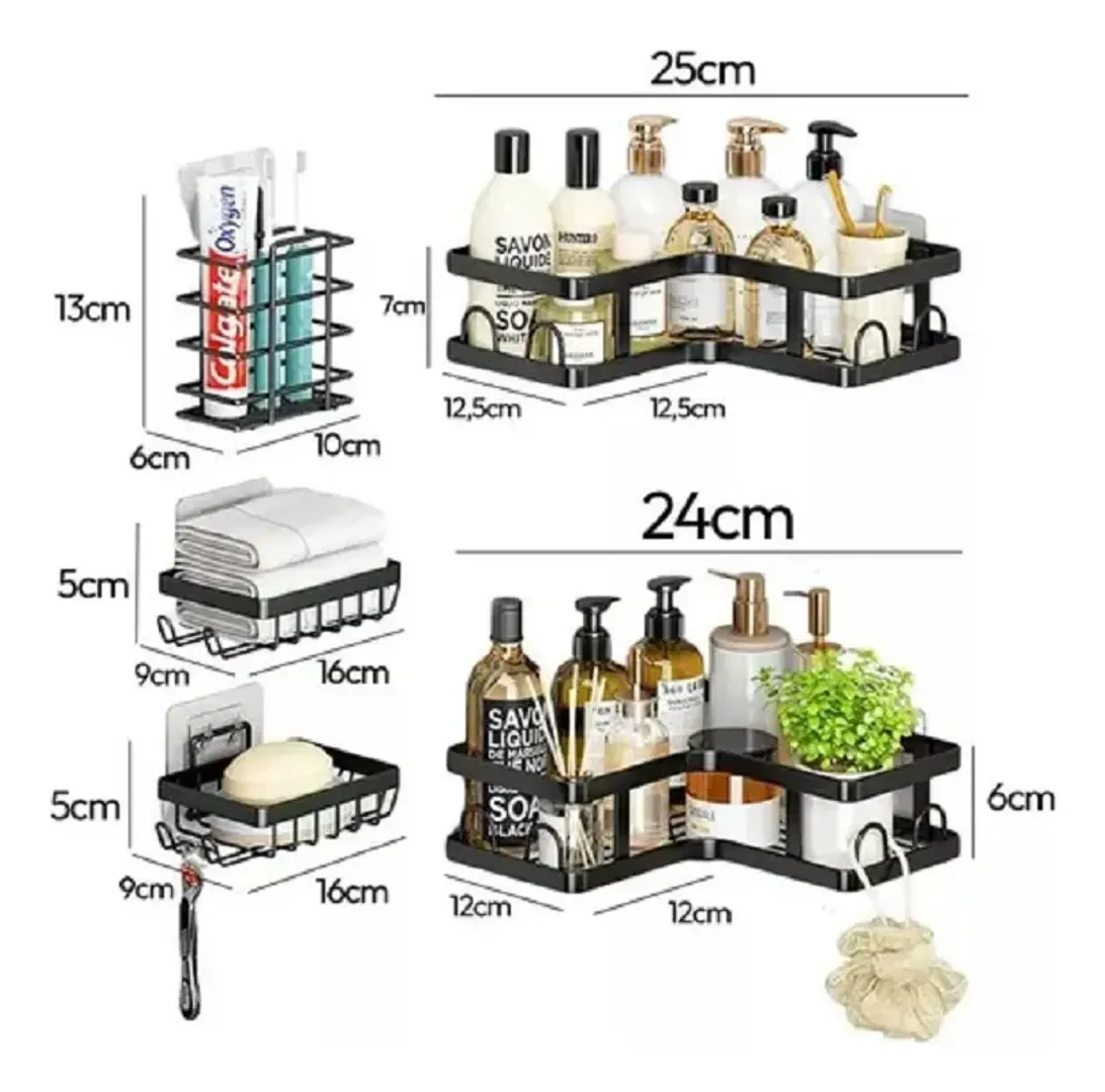 [BOD-GEN-034] ORGANIZADOR BAÑO ESQUINERO 5pcs CORNER SHOWER CADDY