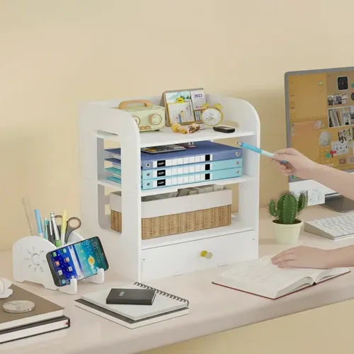 ORGANIZADOR PARA ESCRITORIO OFICINA 4 ESTANTES PRLA-994