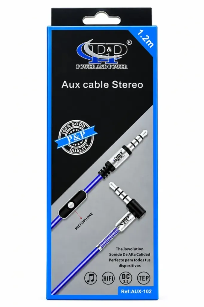 CABLE AUXILIAR 1 A 1 AUDIO MICROFONO STEREO 3.5MM